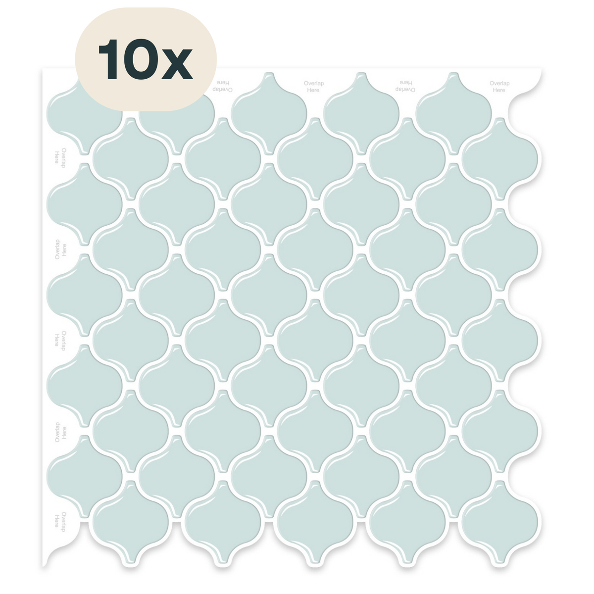 Solusia Zelfklevende Plaktegels Blauw - Oosters Patroon – 10 Luxe Plaktegels voor Wand – Waterdichte Wandpanelen voor Keuken, Badkamer en Toilet – 25,4 x 25,4 cm – Makkelijk aan te brengen - Tegeltjes Tegelstickers Moroccan Lantern