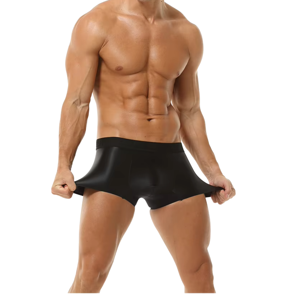 Sexy Zwarte Boxershort - Zwart Satijn - Heren Boxer - Mannen Onderbroek - Lingerie Voor Mannen - Comfortabel Ondergoed - Maat XXXL / 3XL