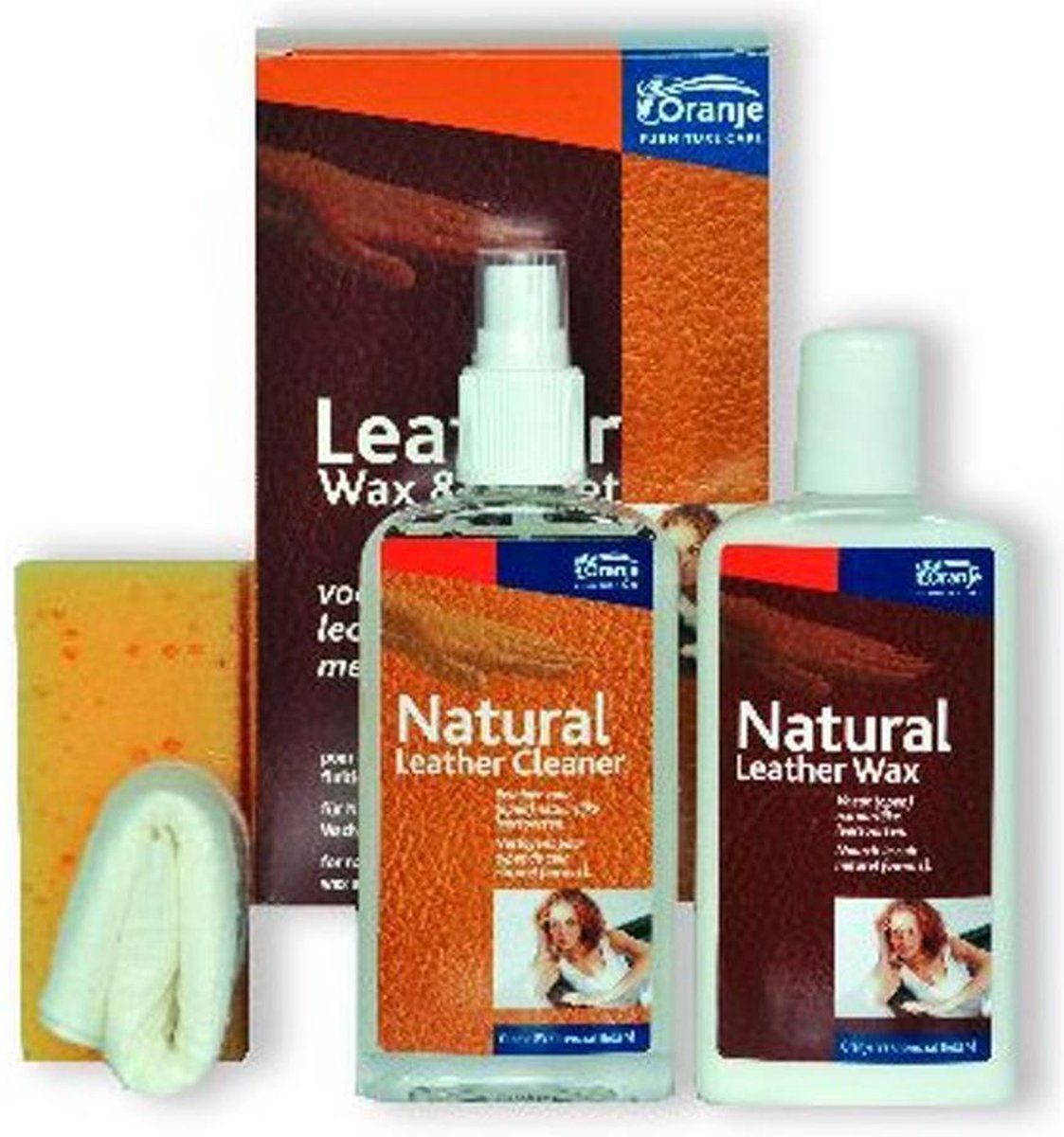 Oranje Furniture Care Wax & Oil - Onderhoud leer - 2x150 ml