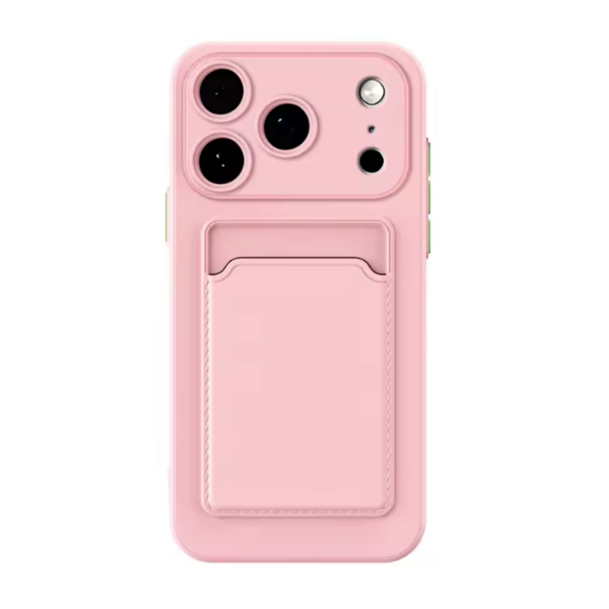 Hoesje Geschikt voor Apple iPhone Air - Stevig TPU - Met Kaarthouder - Roze/ Pink - Shockproof Case met Pasjeshouder - TPU Hoes Met Vakje Voor Pasje - Card Case Back Cover