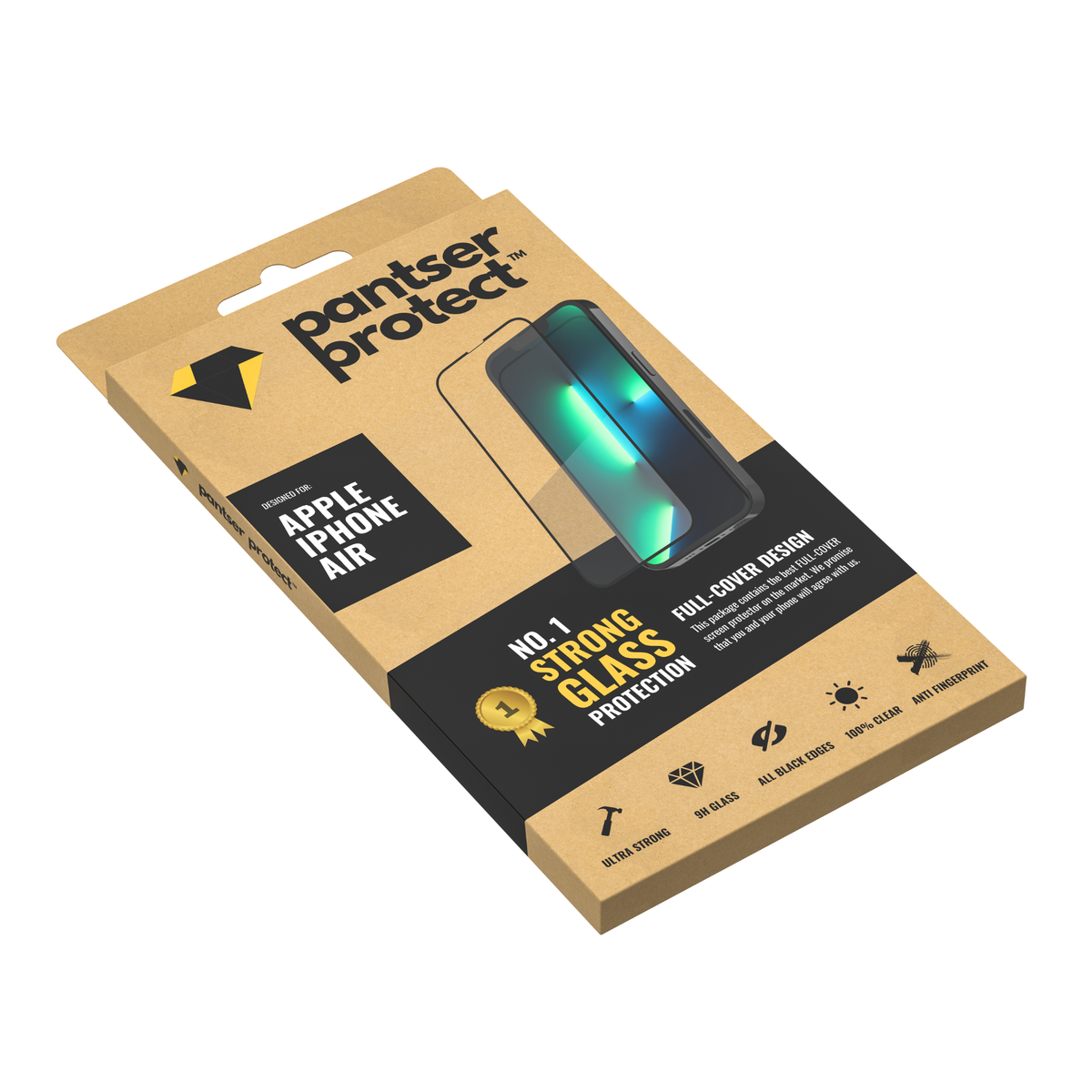 Pantser Protect™ Glass Screenprotector Geschikt voor Apple IPhone 17 Air- Case Friendly - Premium Pantserglas - Glazen Screen Protector