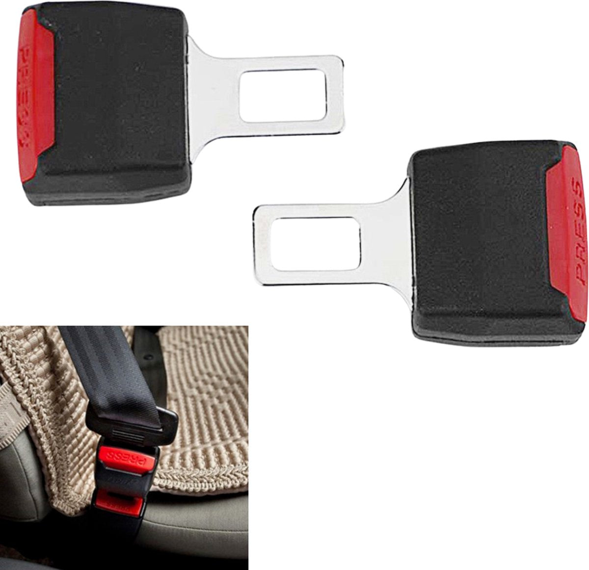 Set van 2 Gordel Alarm Stoppers - Gordel Verlenger - Veilige Gordel Piep Stopper - Waarschuwing Stopper - Gordel Clip - Autogordel Piep - Auto Accessoires