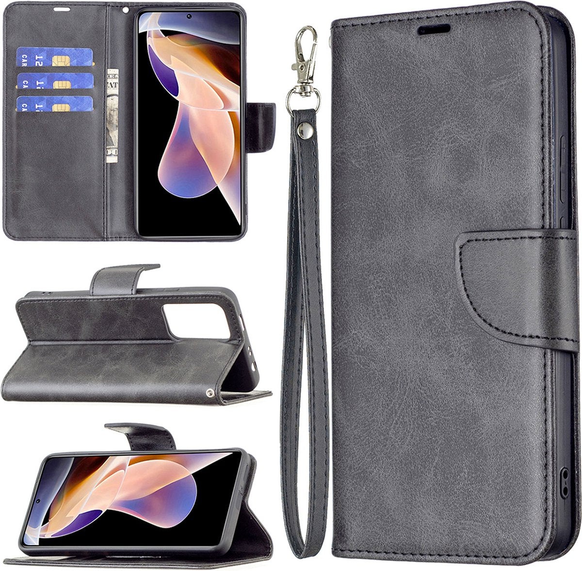 Hoesje Zwart - Geschikt voor Samsung Galaxy S23 S23+ / S23 Plus - Portemonnee Book Case - Boekje Met Kaarthouder / Pasjeshouder en Magneetsluiting - Booklet - Wallet Beschermhoes - Telefoonhoesje