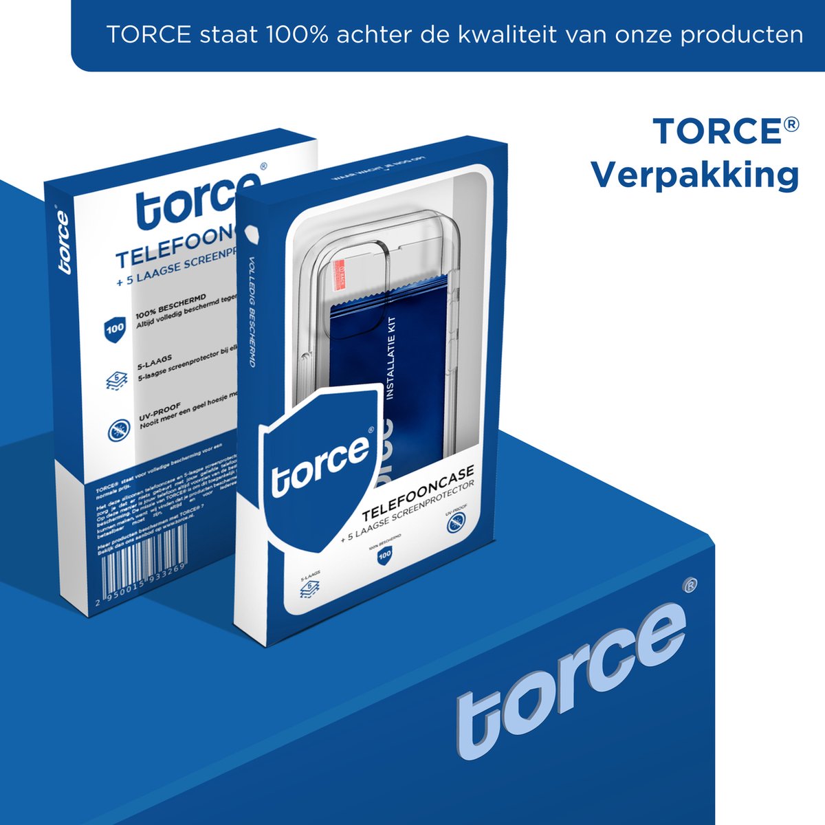 TORCE® iPhone 13 Hoesje - Case Transparant + Gratis Glass Screenprotector