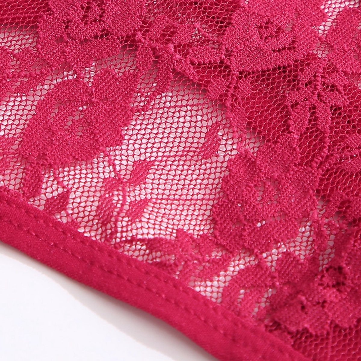 Luxe Dames String - 2 Pack met Zwart & Rood - Dames Lingerie / Ondergoed Set - Maat M