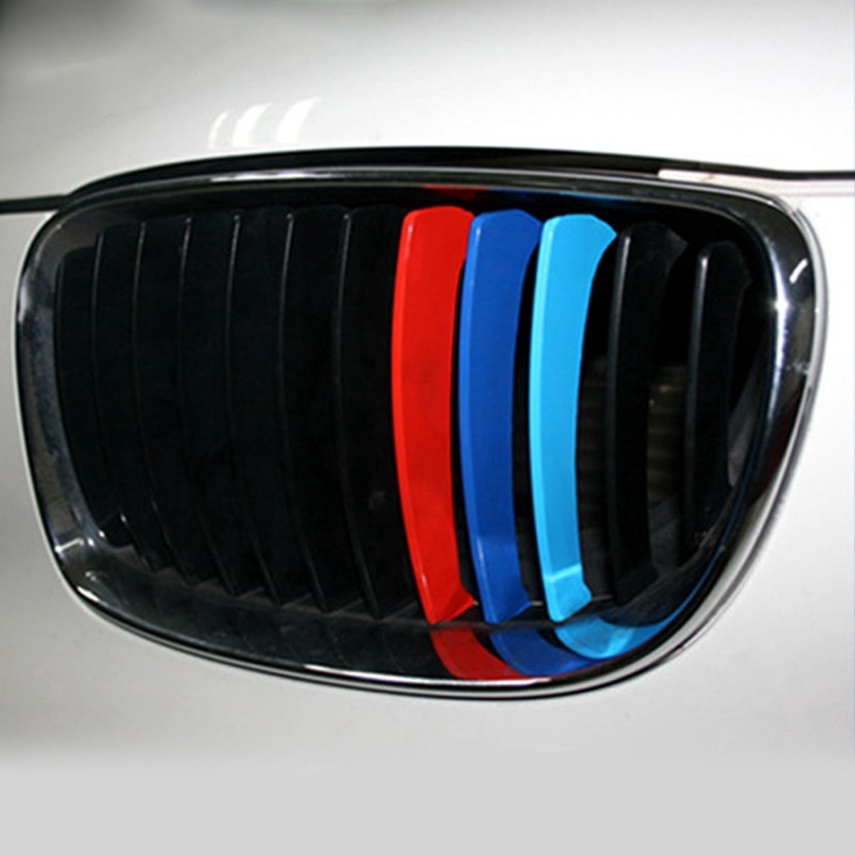 Auto Kleuren Stickers - Set van 3 - Striping Wrap voor Grill, Zijspiegels en Skirts - Autostickers - universeel/alle automerken - Auto Accessoires Stickers