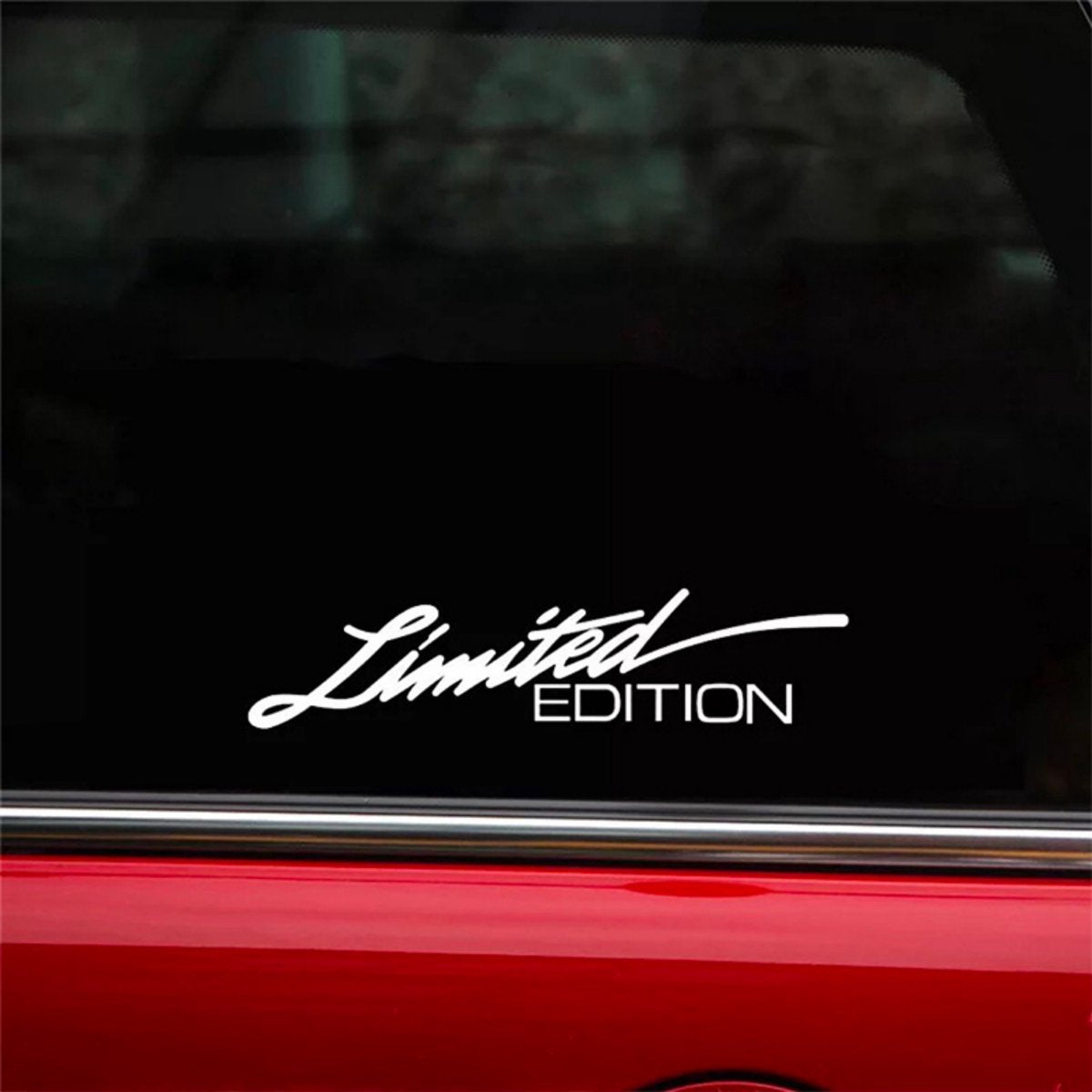 Auto Stickers Limited Edition - Wit Zilver - 2 Stuks - Hoogwaardig Vinyl - Autostickers Wrap Folie - Geschikt voor Alle Automerken - Auto Accessoires