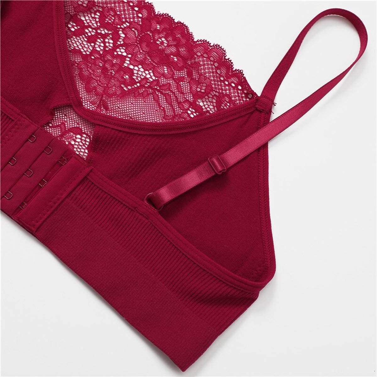 Sexy Bralette Blauw - Design met Kant - Dames Beha Topje - Croptop BH - Elegante Bralette Zonder Beugel - Maat M
