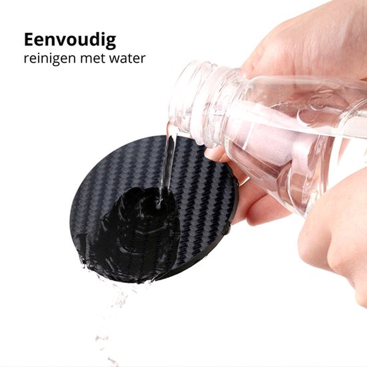Set van 2 Bekerhouder Inleggers - Carbon Look - Geschikt voor alle automerken/ universeel - Carbon Bekerhouders Onderzetters - Auto Accessoires