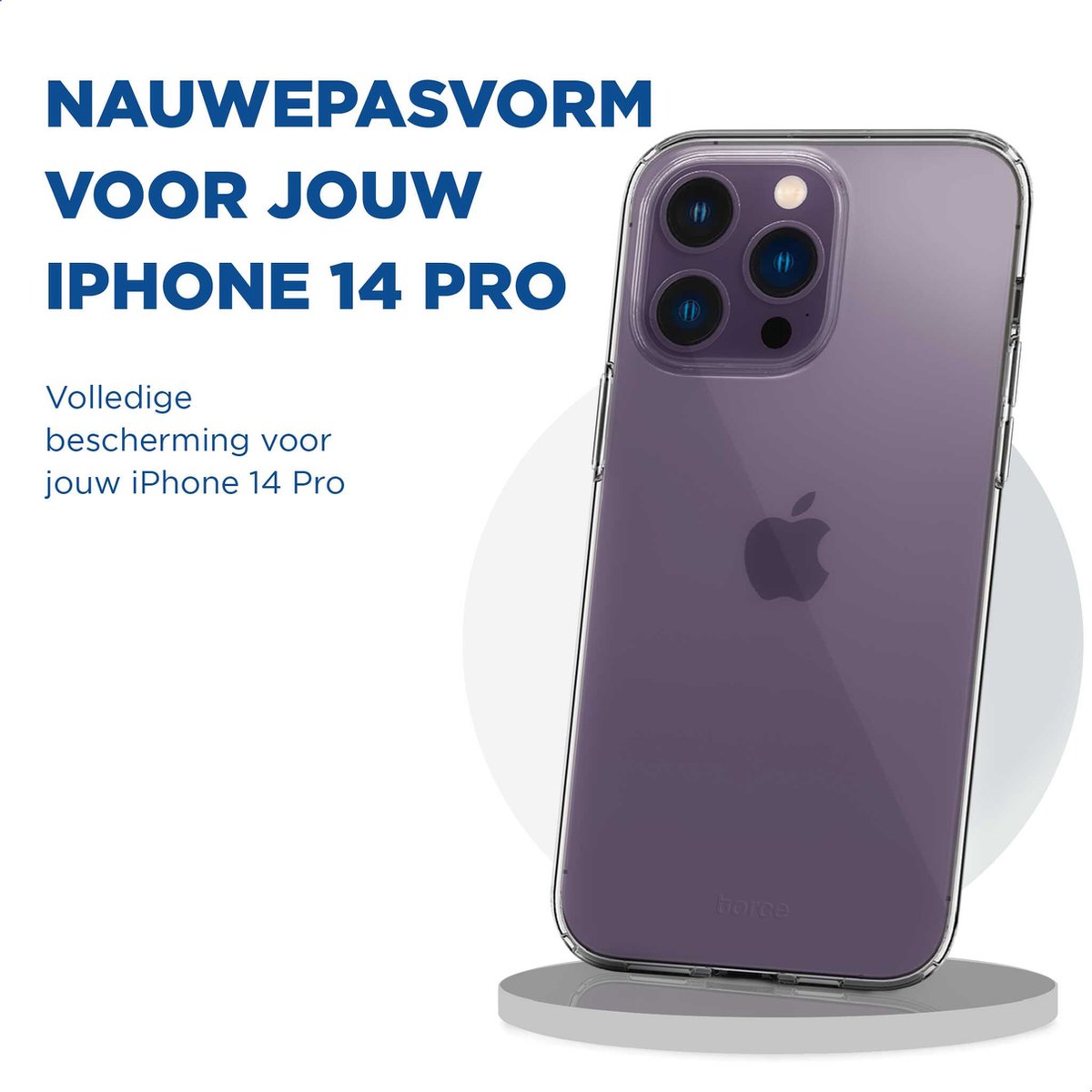 TORCE iPhone 14 Pro Hoesje Met Screenprotector - Transparant - TPU