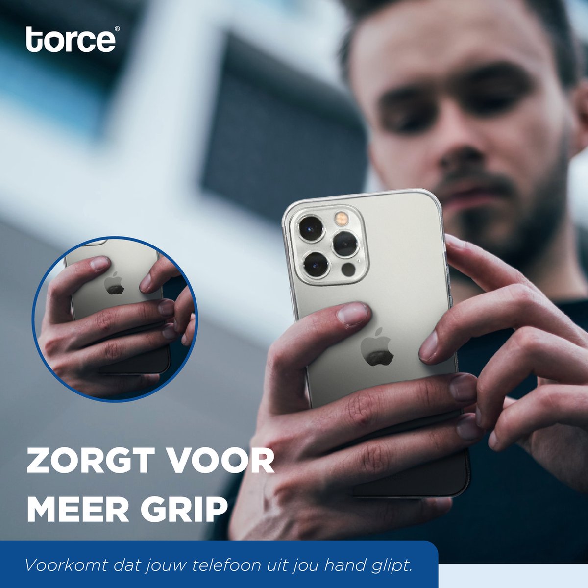 TORCE® iPhone 13 Pro Max Hoesje - Case Transparant + Glass Screenprotector