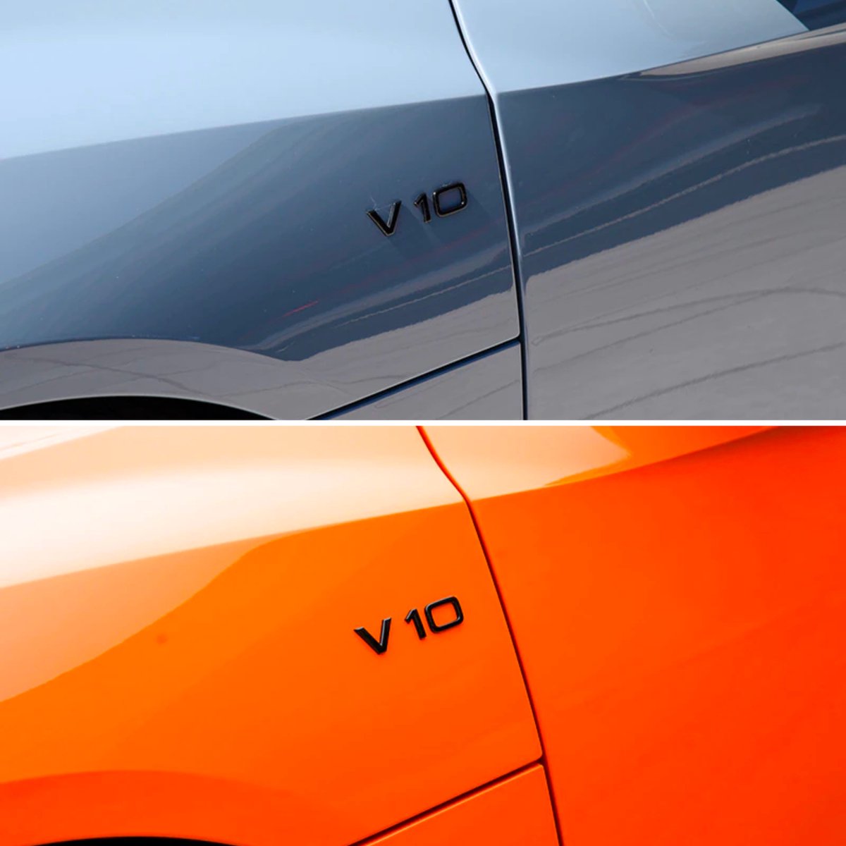 Auto Embleem V10 Zwart - Zelfklevende Badge - V10 Embleem - universeel/alle automerken - voor Achterklep - Auto Accessoires
