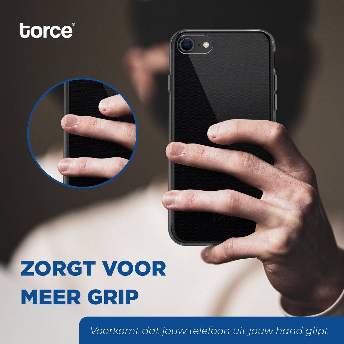 TORCE® Apple iPhone SE (2022) Hoesje - Case Transparant + Gratis Glass Screenprotector