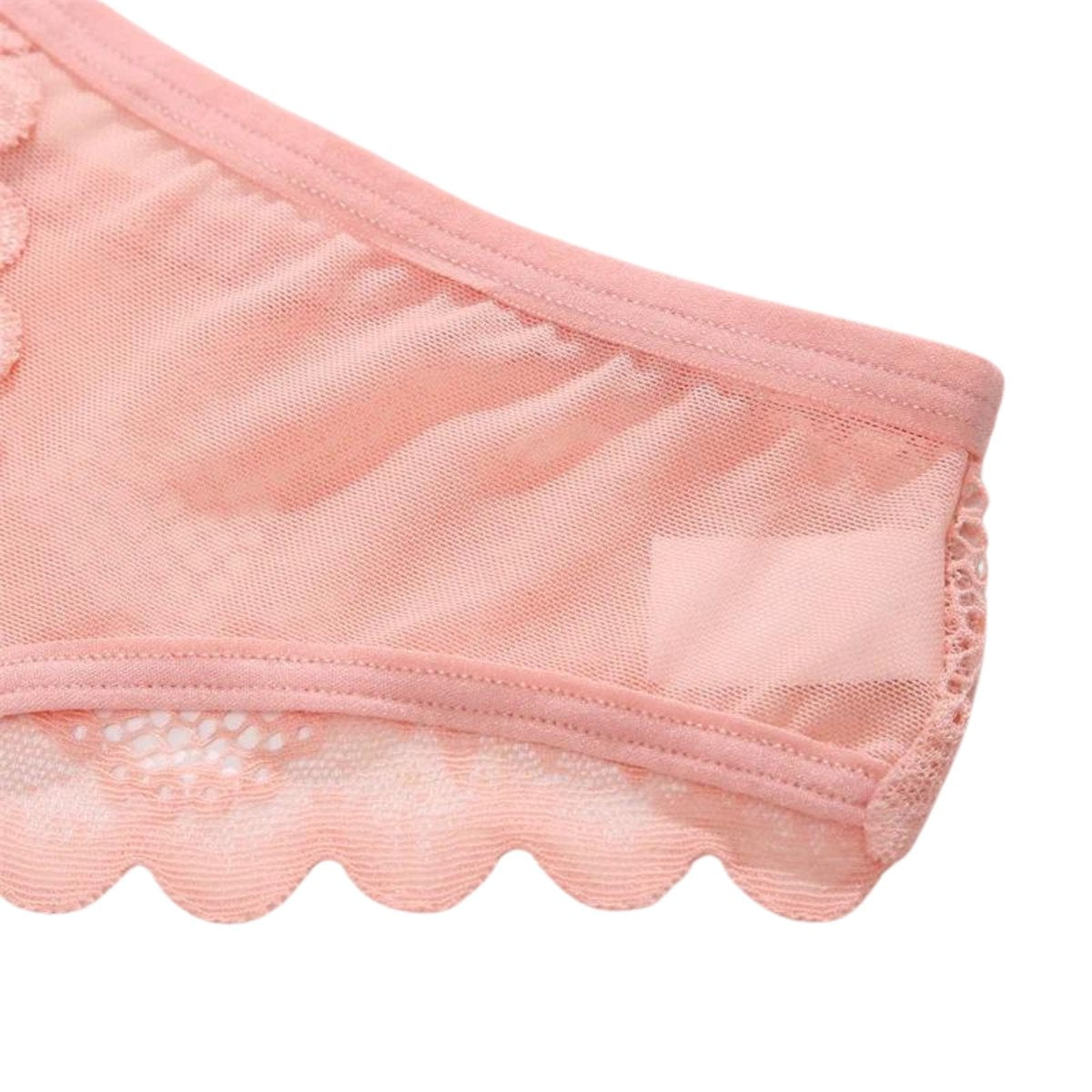 Sexy Brazilian Dames String - Kant - Roze - Dames Lingerie / Ondergoed - Maat S