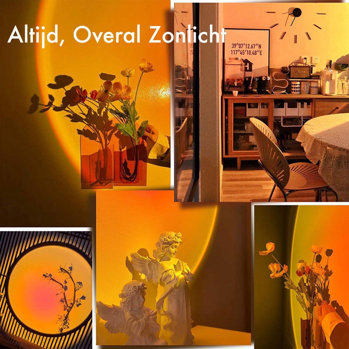 Sunset Lamp - Sunset Lamp - Hoogwaardige Lichtkwaliteit - Sunset Lamp - Zonsondergang - Projector Lamp