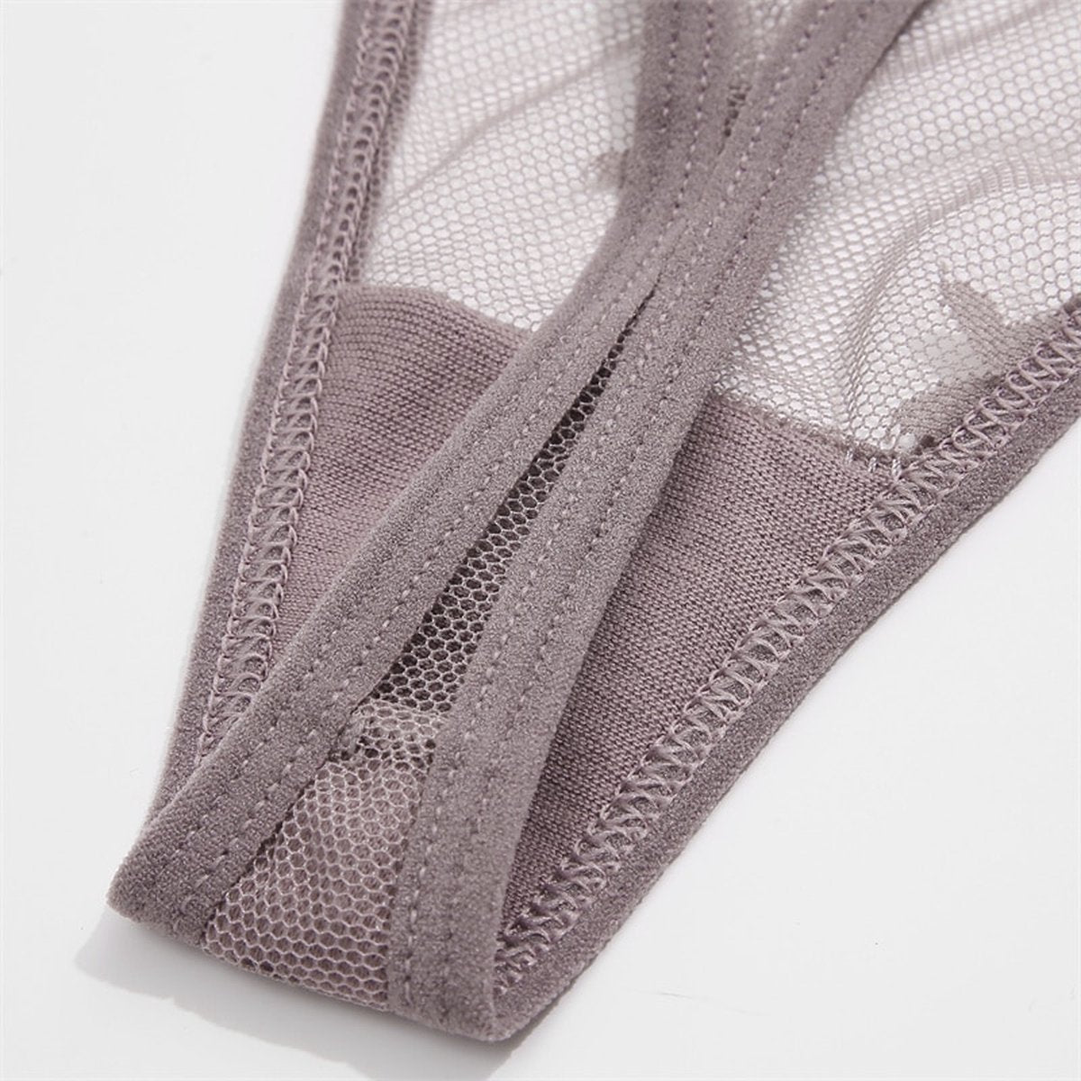 4 Pack - Luxe Dames String - Transparant - Lichtroze, Nude, Wit en Zwart - Dames Lingerie / Ondergoed Set - Maat M