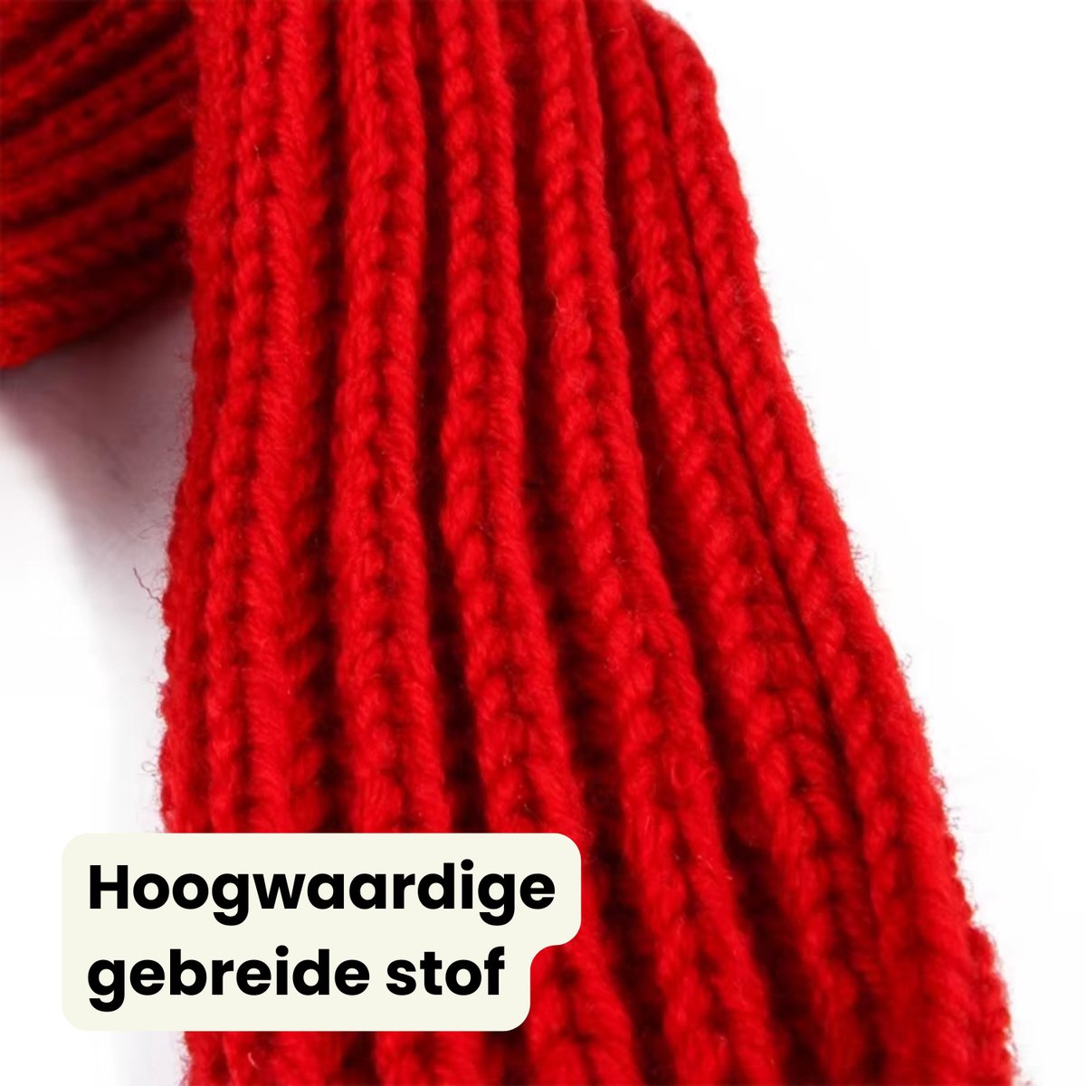 Kerstmuts en Sjaal voor Honden - Kerst Setje - Kerst Mutsje met Gebreid Sjaaltje - Kerst Accessoire voor Honden en Grote Katten - Hondenkleding - Wintersetje - Maat L