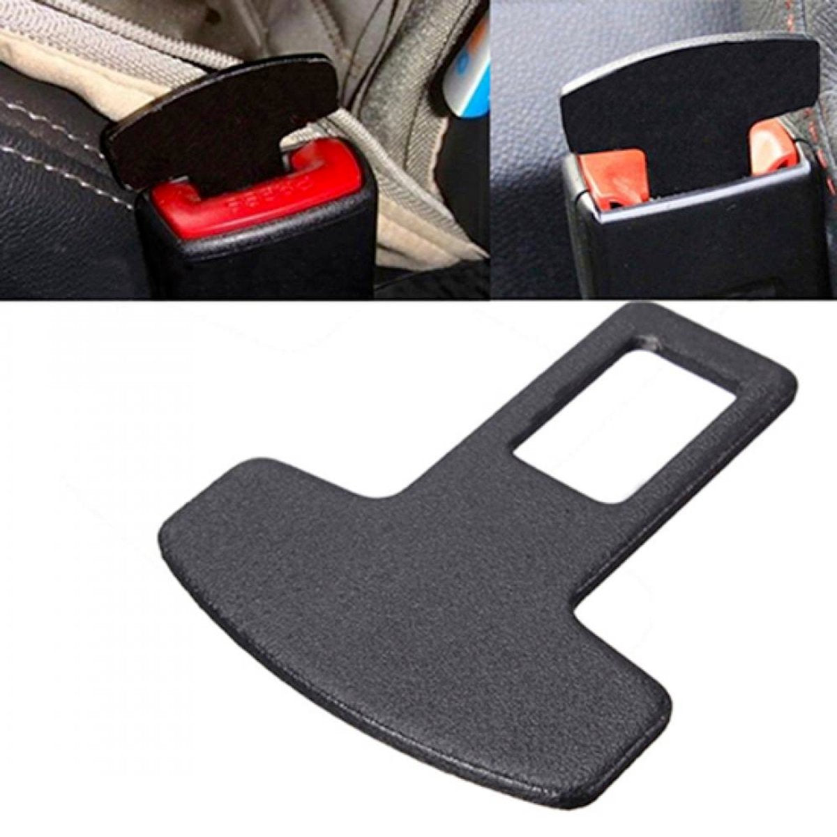 Set van 2 Gordel Alarm Stoppers - Matzwart - Gordel Verlenger - Veilige Gordel Piep Stopper - Waarschuwing Stopper - Gordel Clip - Autogordel Piep - Auto Accessoires