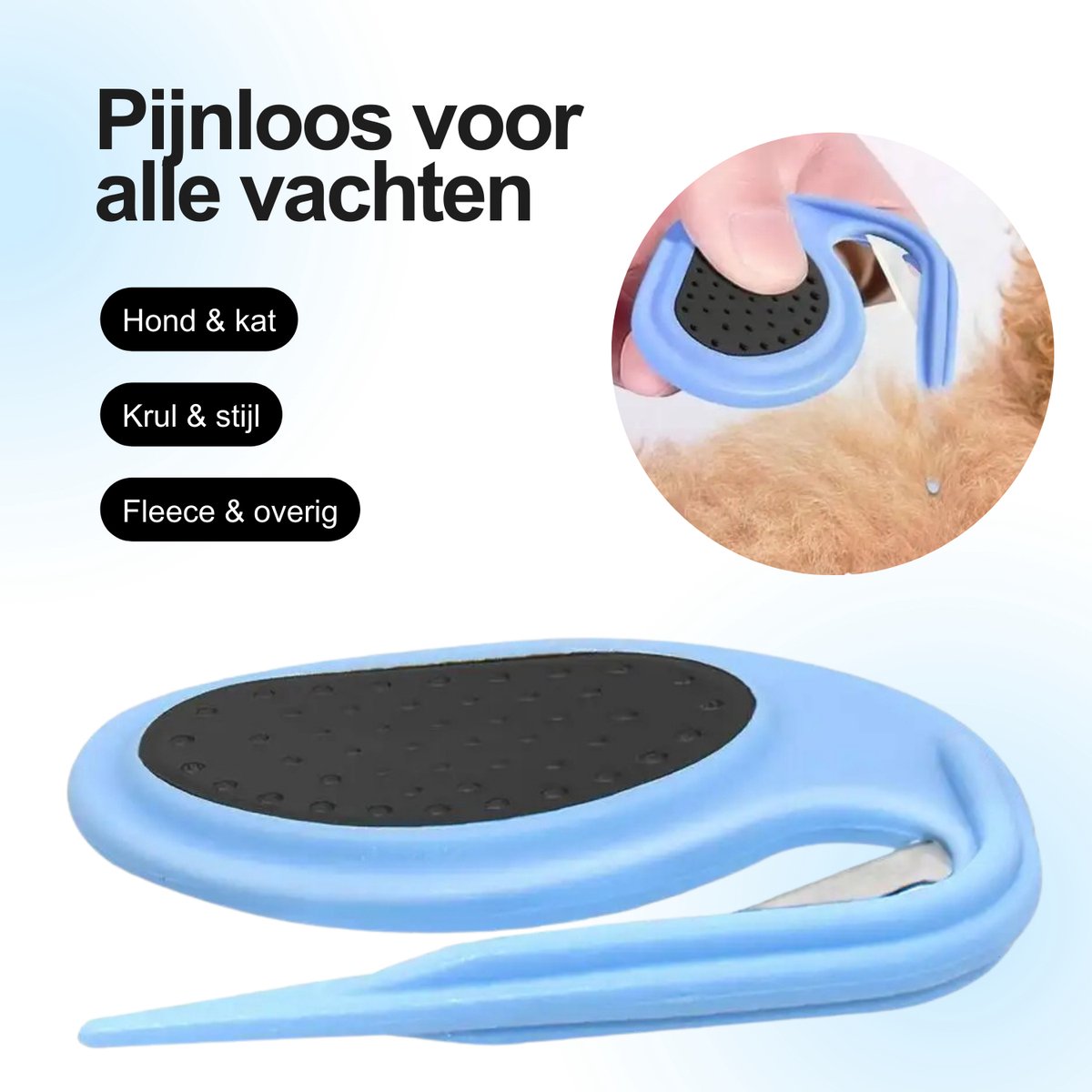 Klitten Verwijderaar - Pijnloos Anti Klit Mesje - Honden & Katten Kam - Klittenkam Hondenkam
