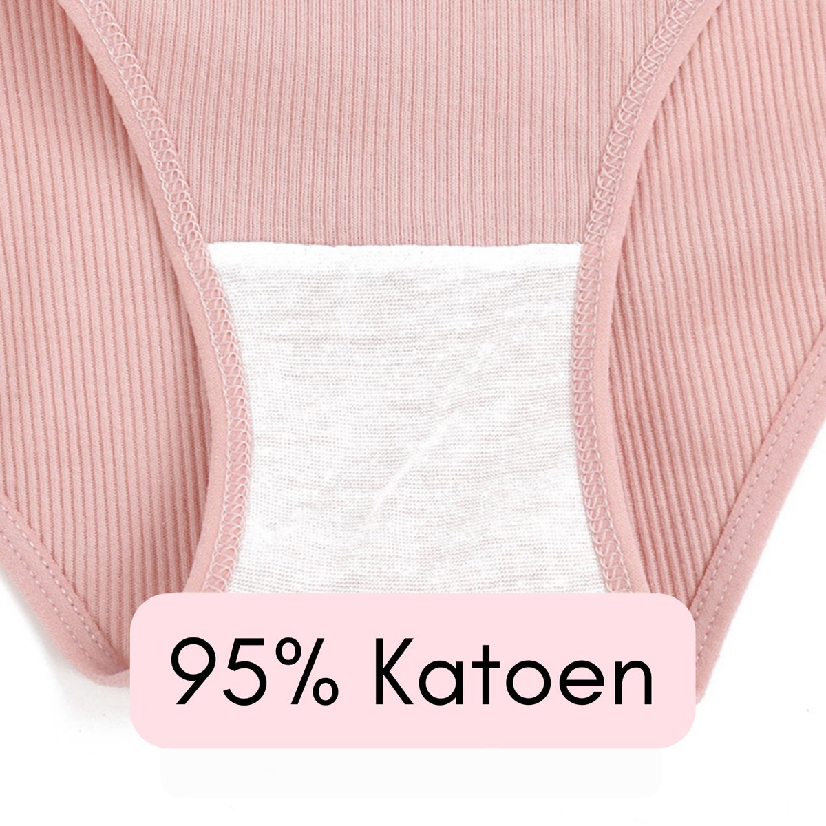Set van 3 - Zachte Dames Slip - Zwart, Rood en Wit - 95% Katoen - Dames Lingerie / Ondergoed Set - Maat M