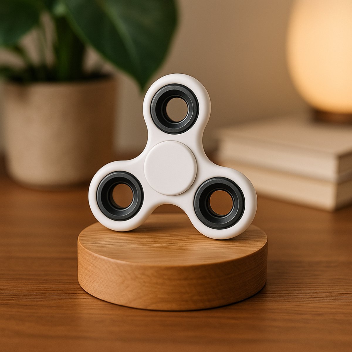 Fidget Spinner Wit - Langdurige spin - Stressverlichter voor Kinderen & Volwassenen - Anti Stress Speelgoed - Hand Spinner - Concentratie Speelgoed - Compact Formaat - Kunststof