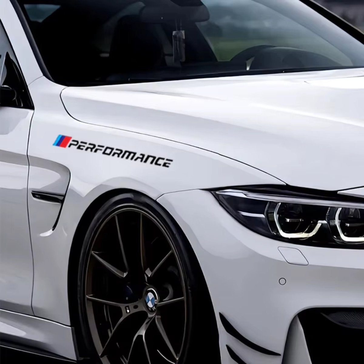 Set van 2 - Auto Performance Sticker Zwart - Striping Wrap voor Kofferbak, Motorkap Deuren, Panelen - Tekst 'Performance' - Autosticker - universeel/alle automerken - Auto Accessoires Stickers