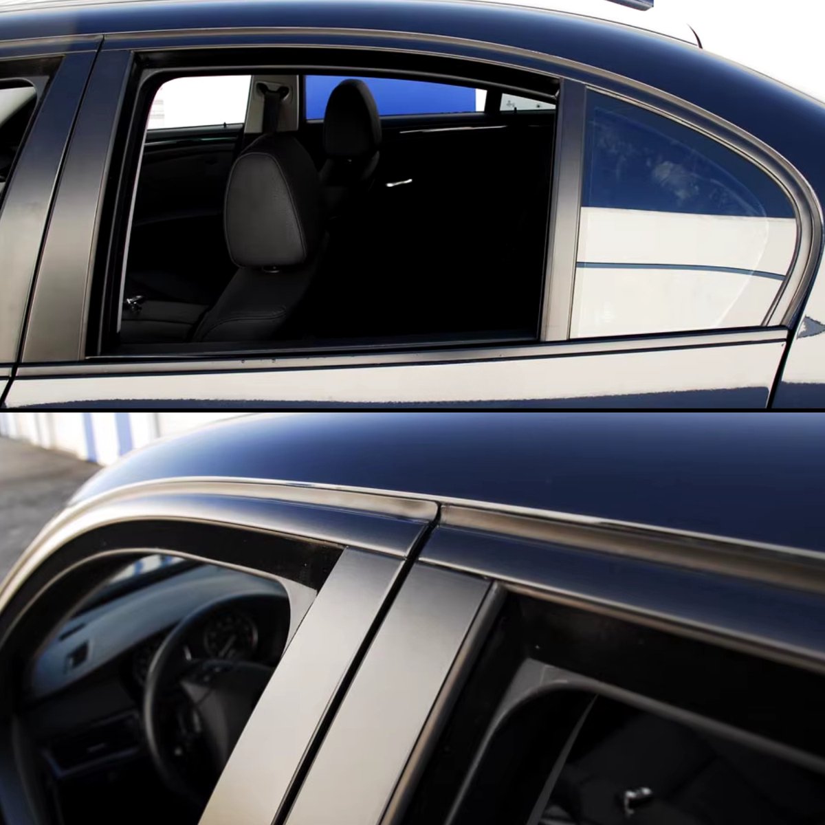 De-Chrome Wrap Mat Zwart - 300 x 7 cm - Chrome Delete Tape - Autowrap - Matzwart - Matte Black - Wrapfolie