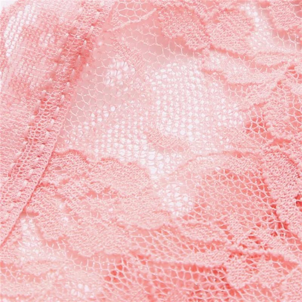 Dunne String met Kant - Doorzichtig - Roze - Sexy, Licht en Comfortabel - Dames Lingerie / Ondergoed - Maat L