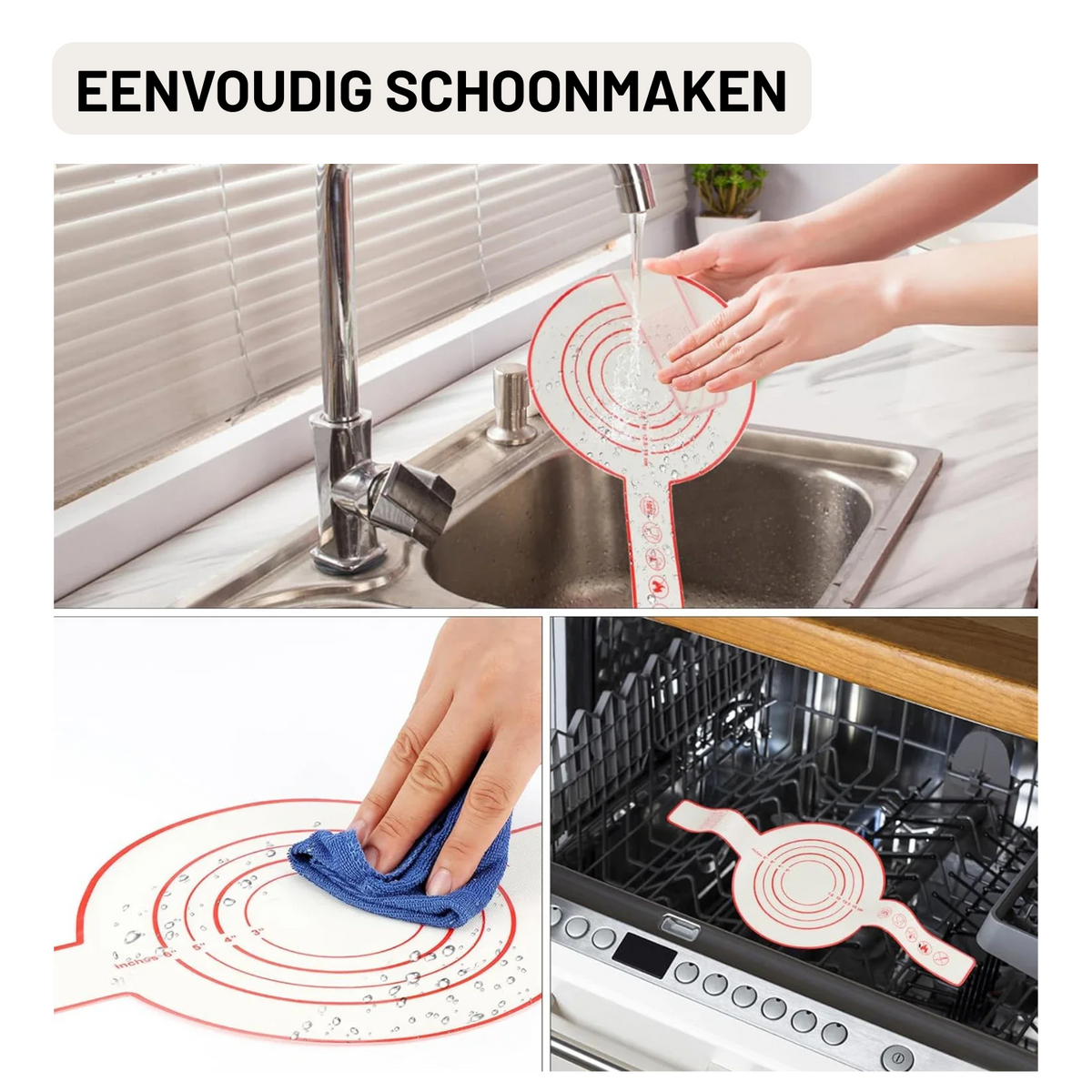 Herbruikbare Siliconen Broodband - Hittebestendige Bakmat - Set van 2 - Keukengereedschap - Lange Handgrepen -