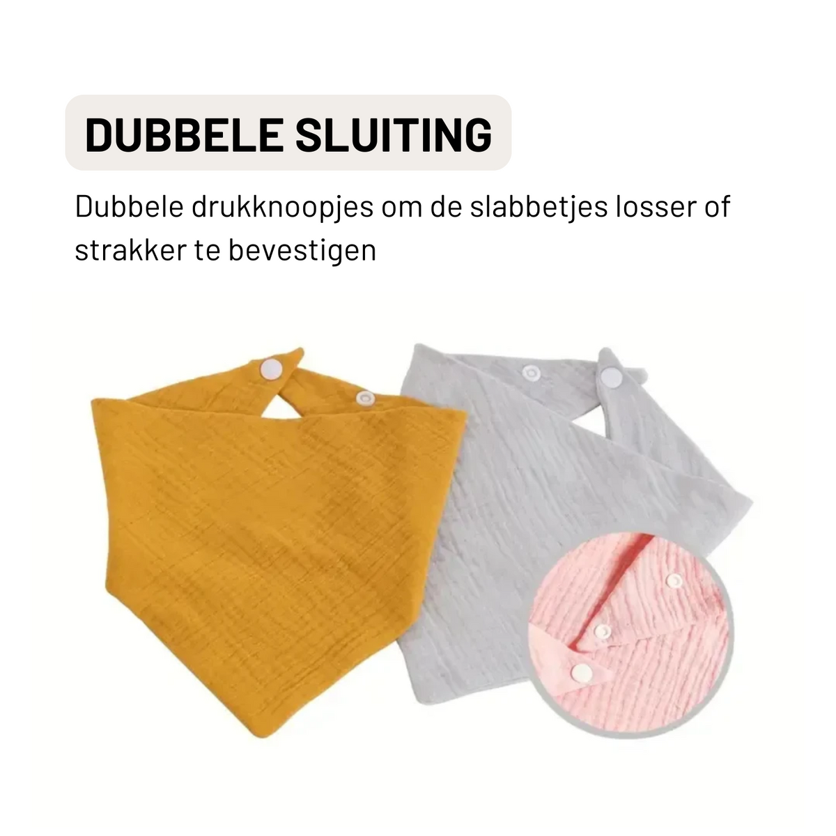 Set van 7 Schattige Bandana Slabbetjes – Zacht Katoen – Verstelbaar met Drukknopen – Unisex Baby Slabben voor Jongens & Meisjes – Neutrale Nude Kleuren