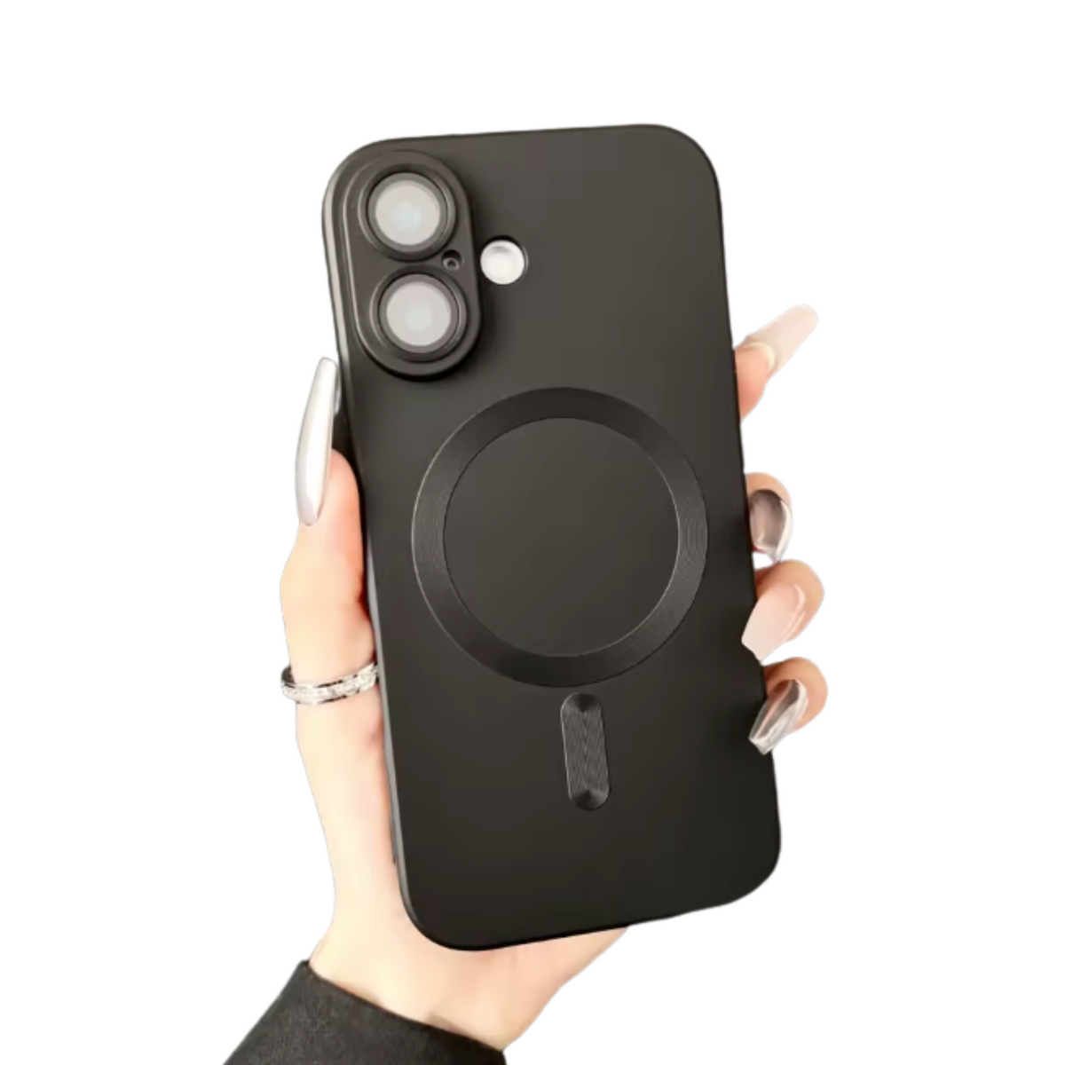Magsafe Hoesje/ Case - Geschikt voor Apple iPhone 17 Pro - Met Camera Protectors - Gloss Soft Touch - Zwart - Magnetisch TPU Hoesje - Ultra Shockproof - Magneet Compatible