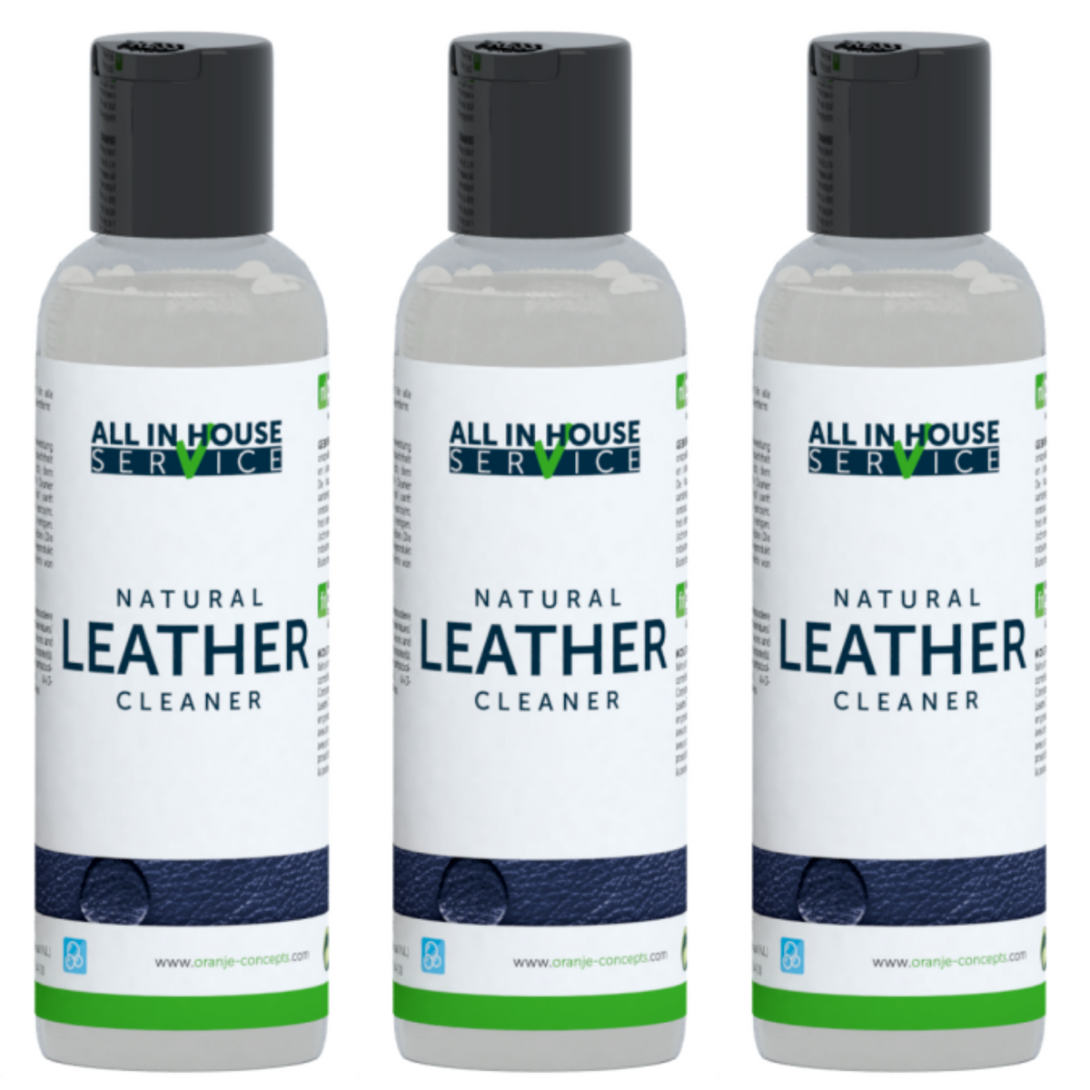 All-In House Natural Leather Cleaner - 3 x 250ml