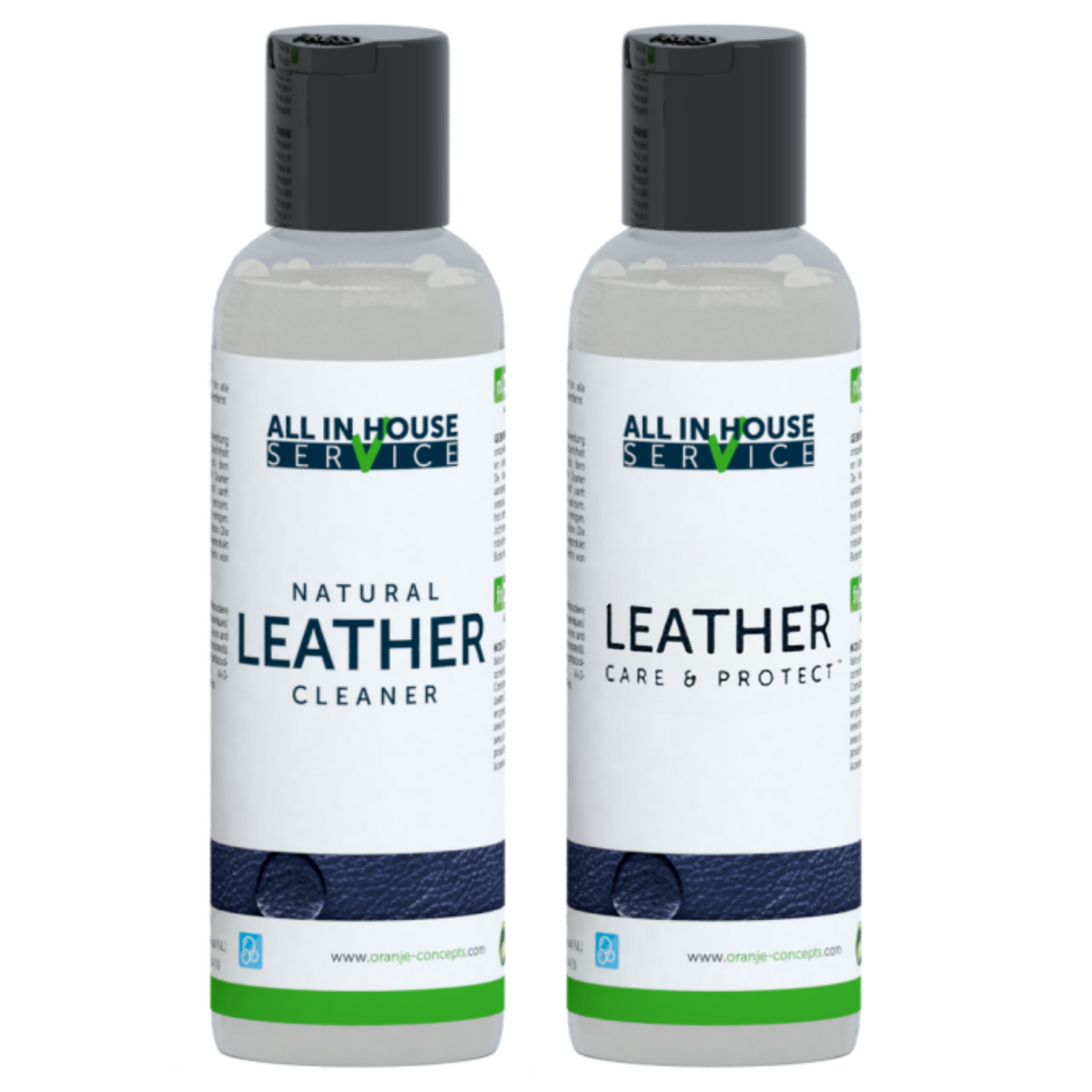 All-In House Leather Care Set Mini - Cleaner + Care & Protect - 2 x 75ml