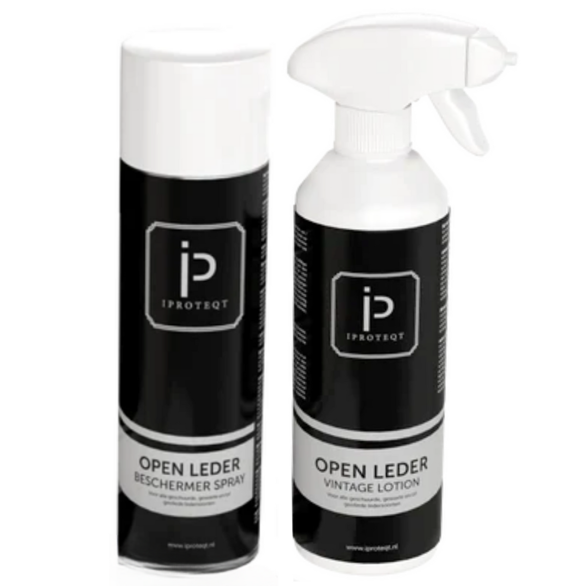 iProteqt Open Leder Vintage Lotion 500ml + Beschermer Spray 500ml
