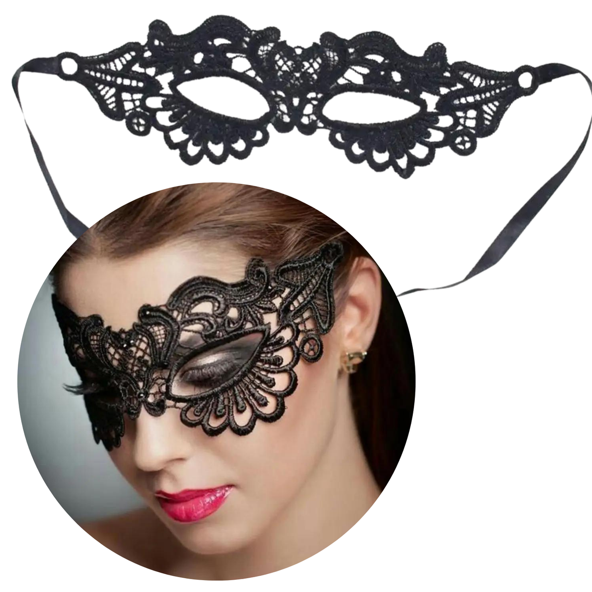 Sexy Masker - Kant Zwart - Spannend Oogmasker - Vrouwen - Zwart - Sex Speeltjes Toys - Erotiek - Bondage Masker