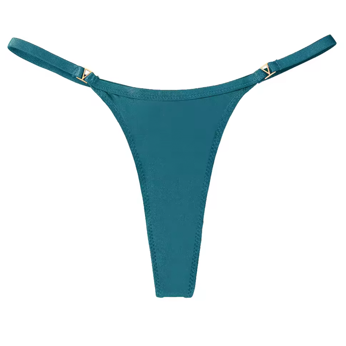 Set van 4 - Sexy Dames Strings - Groenblauw, Groen, Blauw en Zwart - G-String - Comfortabel Ondergoed - Lingerie Voor Vrouwen - Onderbroek / String / Slip - Maat S
