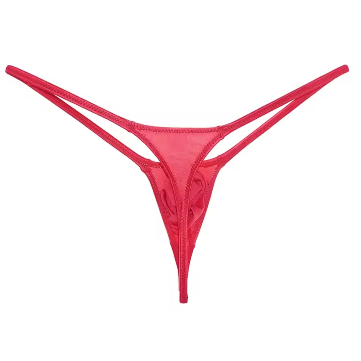 Heren Satijnen G-String – Roze - Sexy Pouch Ondergoed – Glanzend Satijn - Lage Taille en Hoge Elasticiteit – Onderbroek / Slip - Mannen Lingerie - Maat M