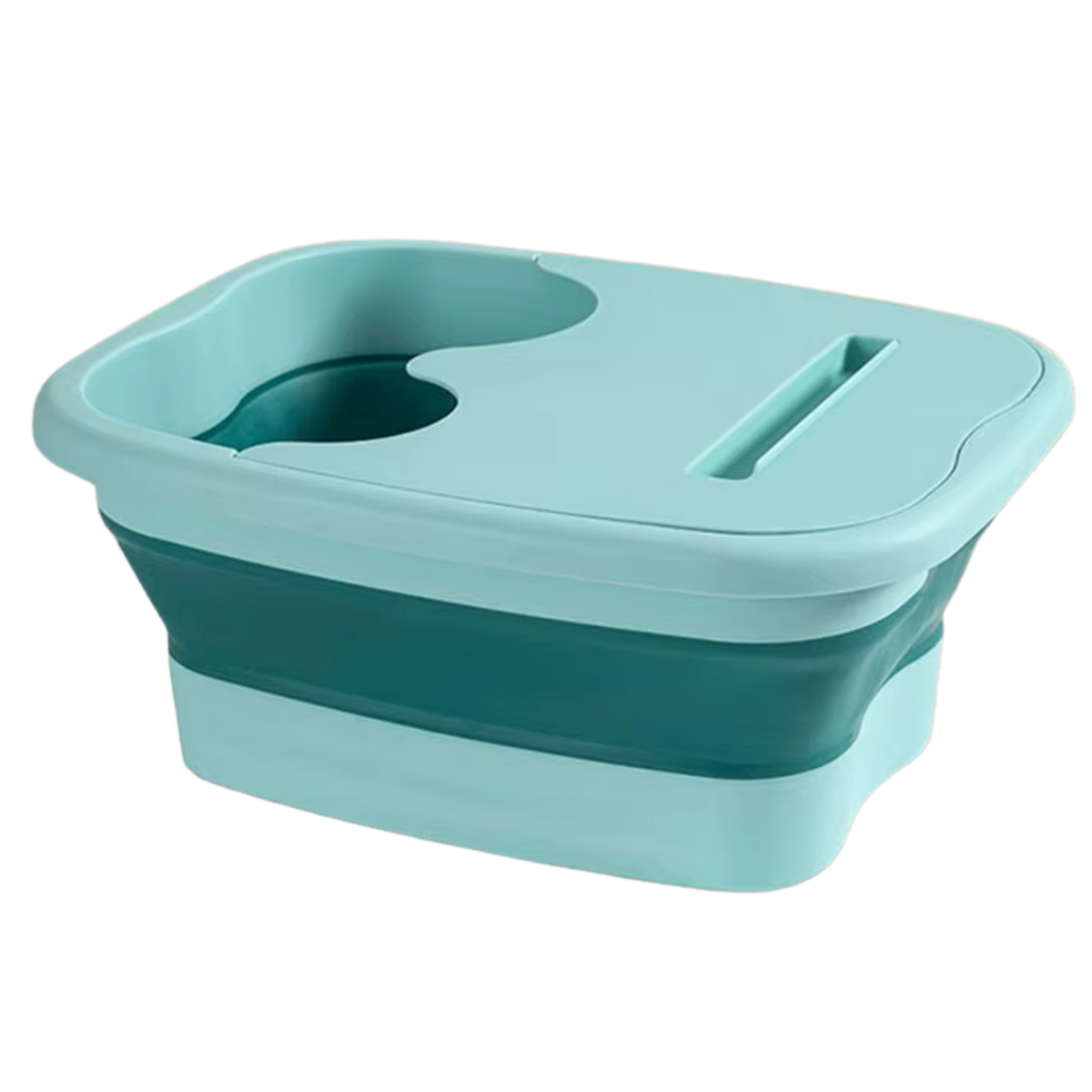 Voetenbad Met Deksel - Inklapbaar - Met Massagedrukpunten - Ontspanning - Verkoeling - Mint Groen