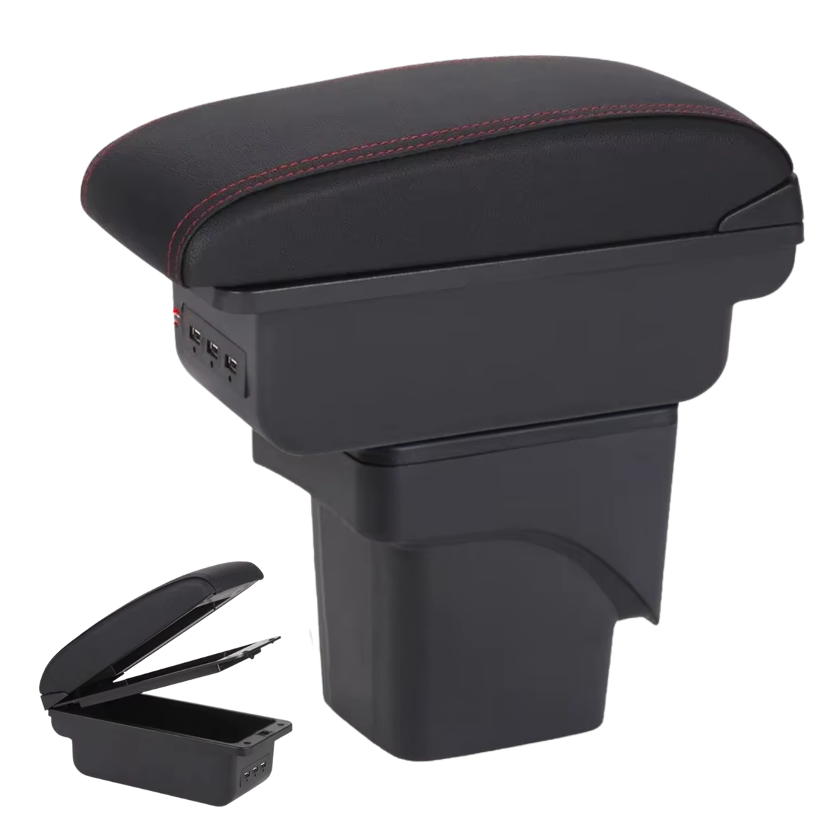 Multifunctionele Armsteun - Geschikt voor Ford Focus 2 - 1 USBC & 2 USB Aansluitingen - Opbergvakken - Armleuning - Middenconsole - Bekerhouder