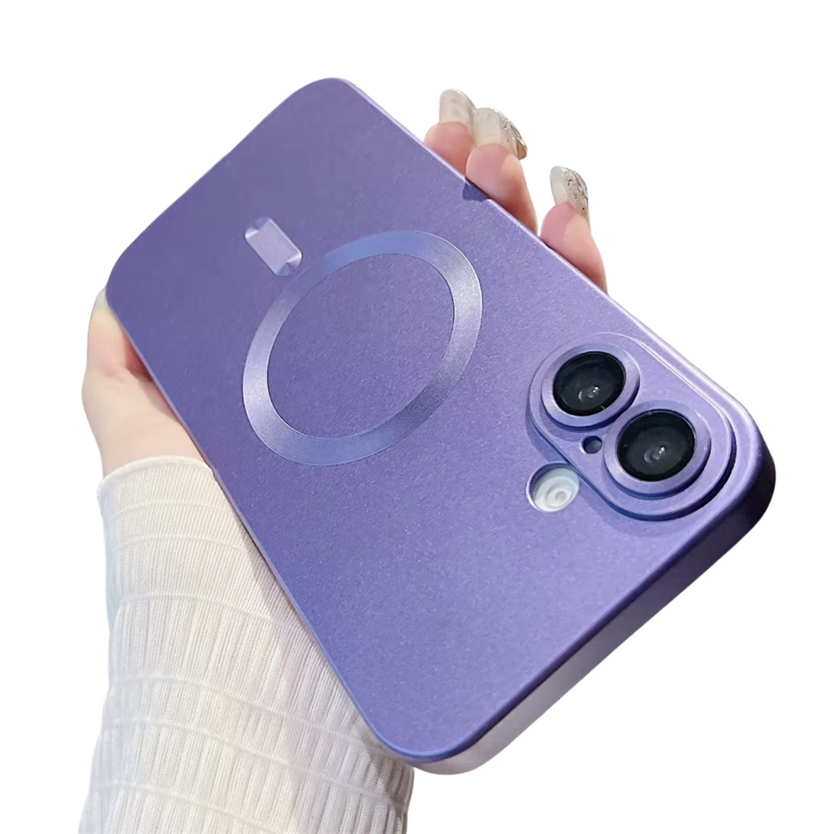 Magsafe Hoesje/ Case - Geschikt voor Apple iPhone Air - Met Camera Protectors - Gloss Soft Touch - Paars - Magnetisch TPU Hoesje - Ultra Shockproof - Magneet Compatible