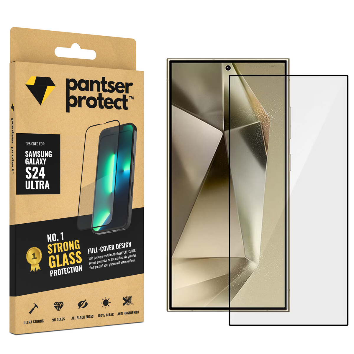 Pantser Protect™ Glass Screenprotector Geschikt voor Samsung Galaxy S24 Ultra - Case Friendly - Premium Pantserglas - Glazen Screen Protector