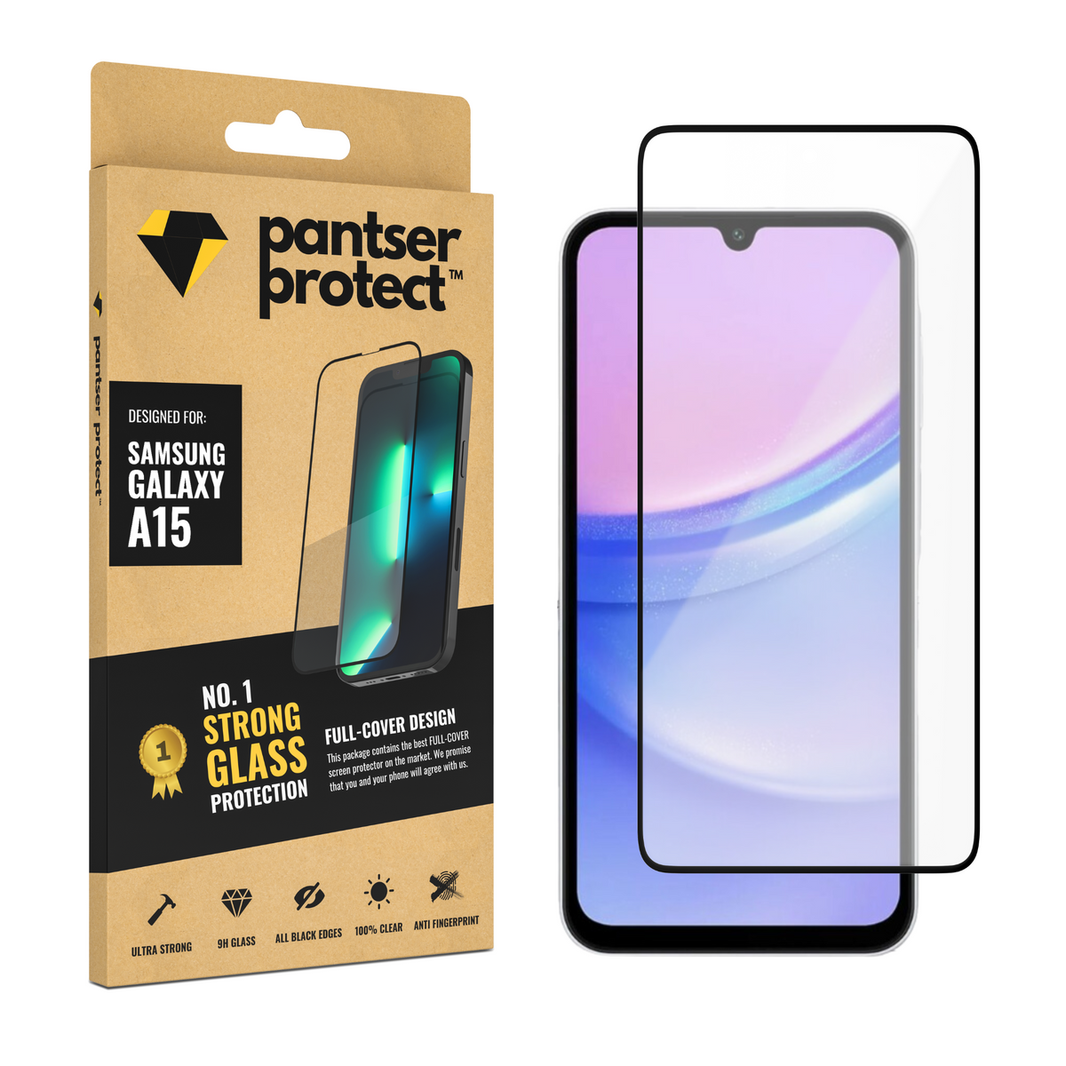 Pantser Protect™ Glass Screenprotector Geschikt voor Samsung Galaxy A15 - Case Friendly - Premium Pantserglas - Glazen Screen Protector