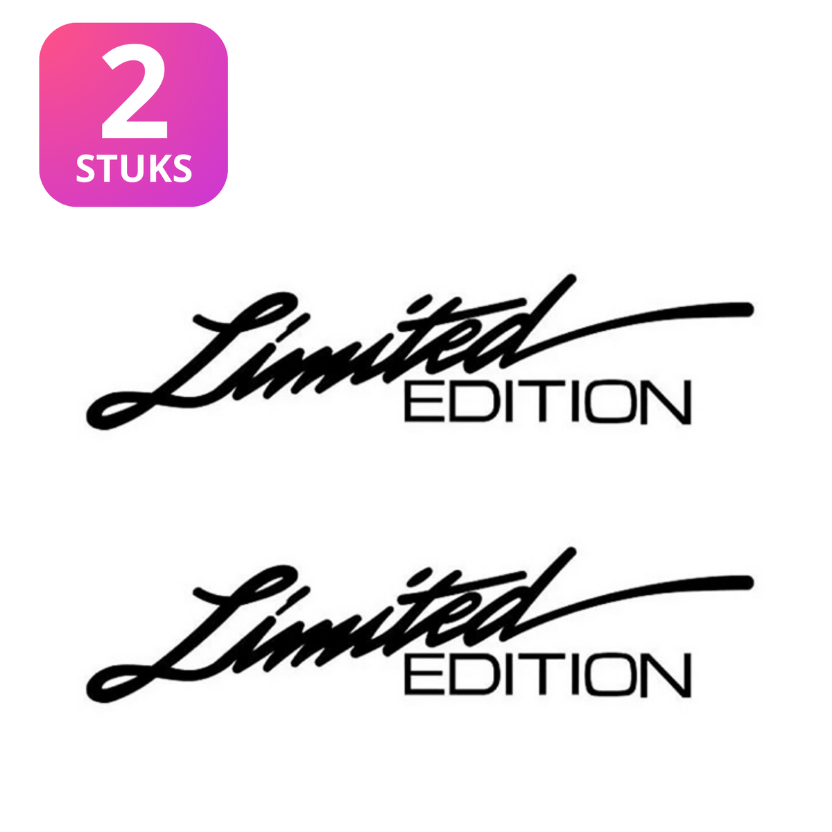 Auto Stickers Limited Edition - Zwart - 2 Stuks - Hoogwaardig Vinyl - Autostickers Wrap Folie - Geschikt voor Alle Automerken - Auto Accessoires