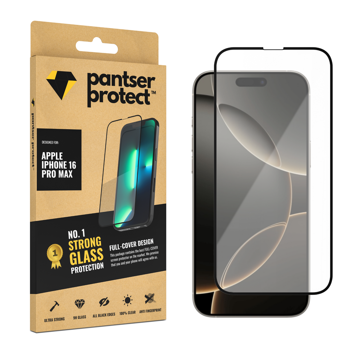 Pantser Protect™ Glass Screenprotector Geschikt voor Apple IPhone 16 Pro Max - Case Friendly - Premium Pantserglas - Glazen Screen Protector