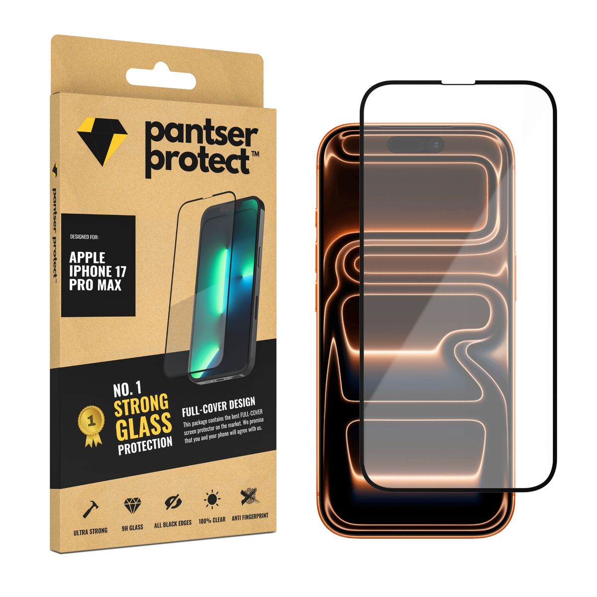 Pantser Protect™ Glass Screenprotector Geschikt voor Apple IPhone 17 Pro Max - Case Friendly - Premium Pantserglas - Glazen Screen Protector