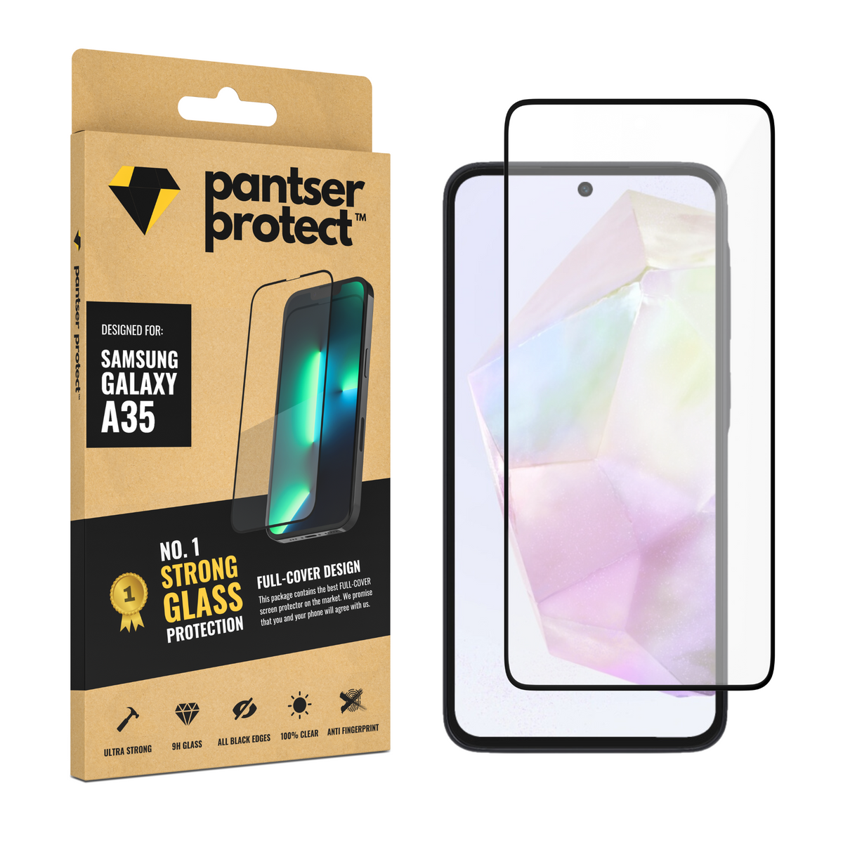 Pantser Protect™ Glass Screenprotector Geschikt voor Samsung Galaxy A35 - Case Friendly - Premium Pantserglas - Glazen Screen Protector