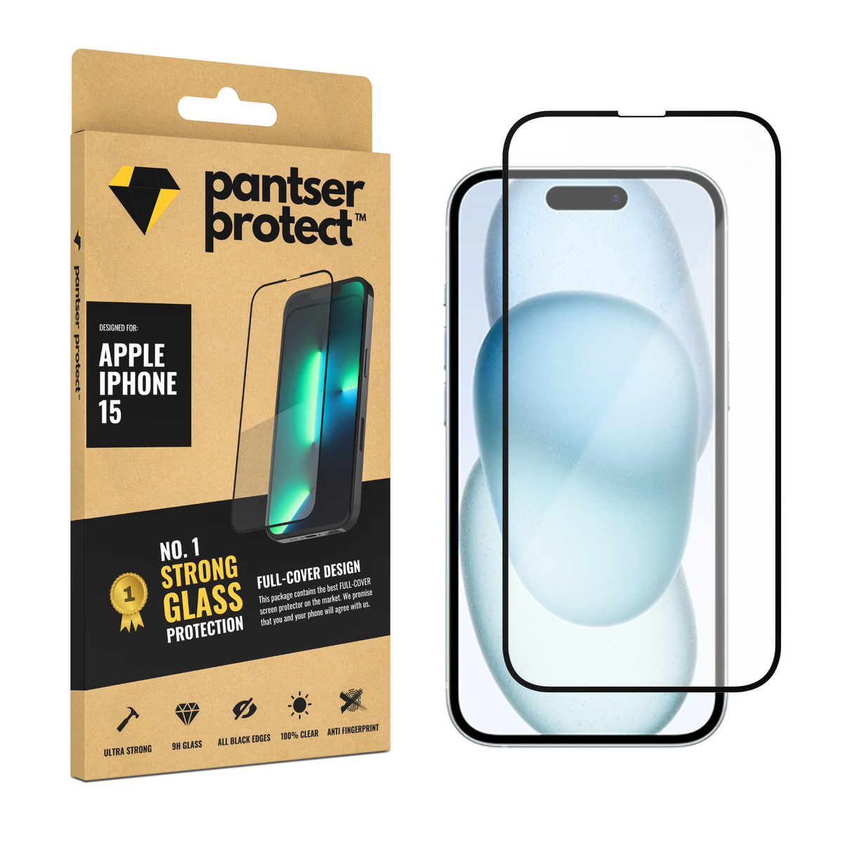Pantser Protect™ Glass Screenprotector Geschikt voor iPhone 15 - Case Friendly - Premium Pantserglas - Glazen Screen Protector