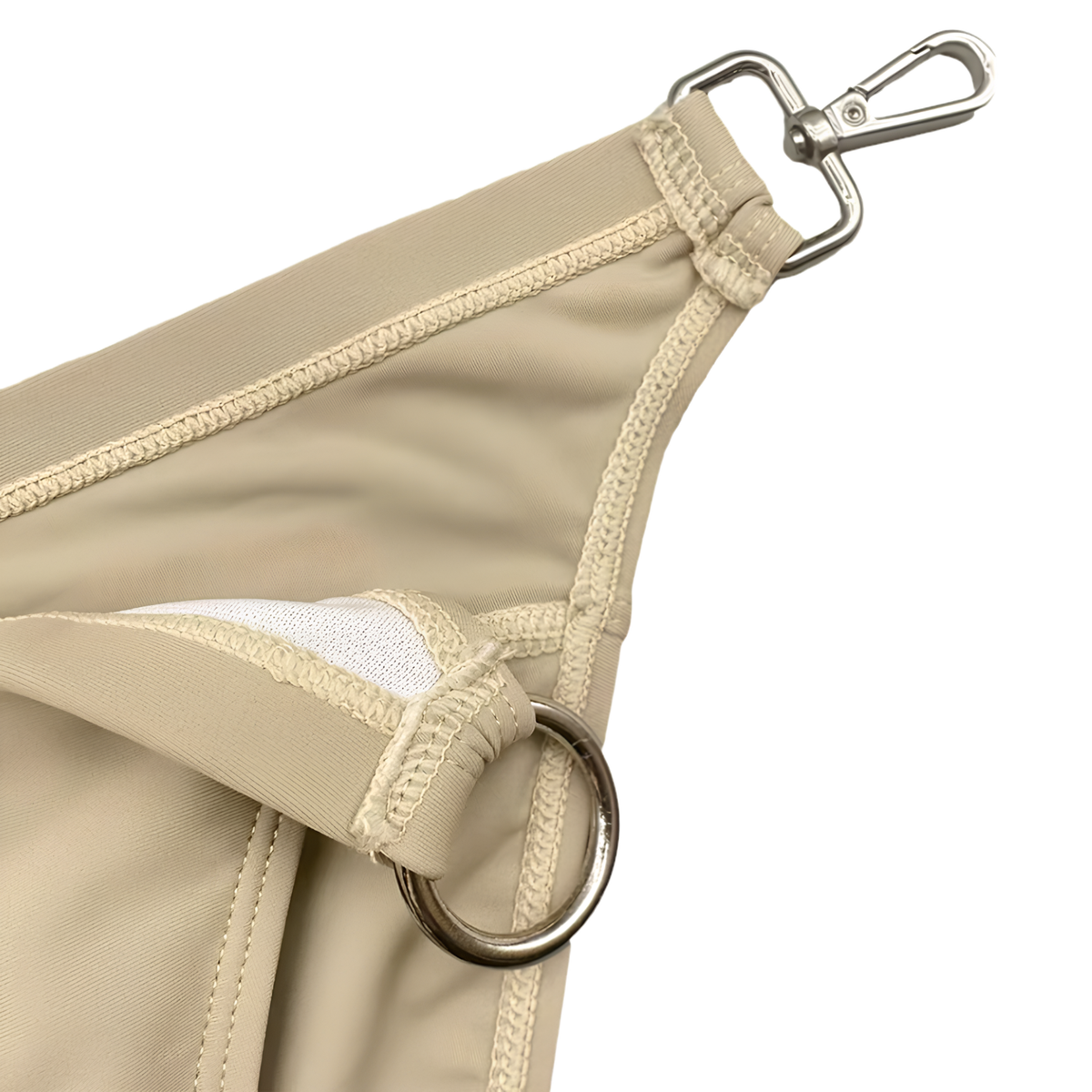 Sexy Heren Zwembroek - Metalen Gespen - Khaki - Mannen Zwembroek - Slip Swimwear - Ondergoed - Strandkleding - Maat L