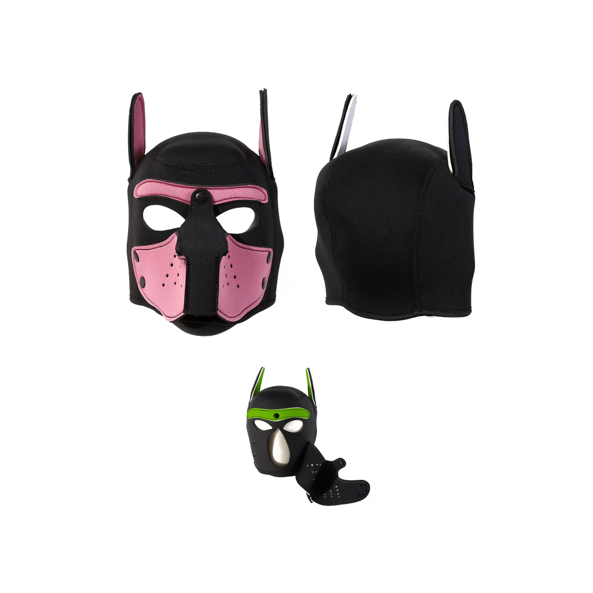 Honden Masker - Zwart & Roze - Puppy Play - BDSM Roleplay & Cosplay - Unisex - Sex Speeltjes Toys - Erotiek - Bondage Masker - OneSize