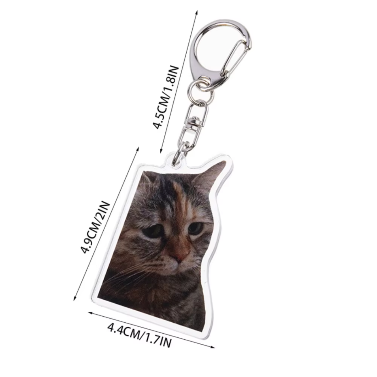 Grappige Katten Sleutelhanger – Kat Meme – Schattige & Unieke Accessoire voor Kattenliefhebbers - Sleutel Hanger - Tassenhanger - Kat / Poes (kopie)